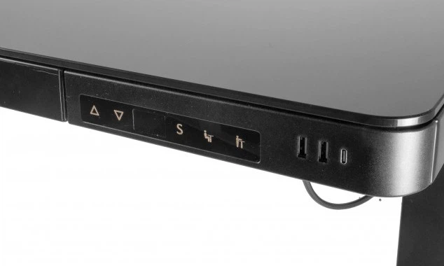 Регулируемый стол Barsky StandUp black glass 120x60см BST-11 - Фото 4 Регулируемый стол Barsky StandUp black glass 120x60см BST-11 - изображение 4