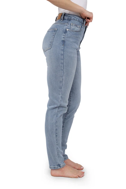 Джинсы mom женские XL цвет голубой YUKI ЦБ-00290494 - Фото 2 Джинсы mom женские XL цвет голубой YUKI ЦБ-00290494 - изображение 2