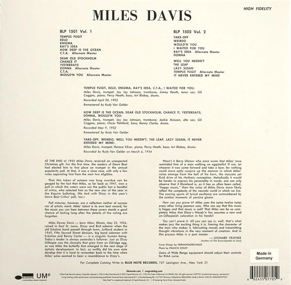 Miles Davis - Volume 1 (180 грамм, Сборник, Переиздание, Ремастеринг, Моно) - Фото 2 Miles Davis - Volume 1 (180 грамм, Сборник, Переиздание, Ремастеринг, Моно) - изображение 2