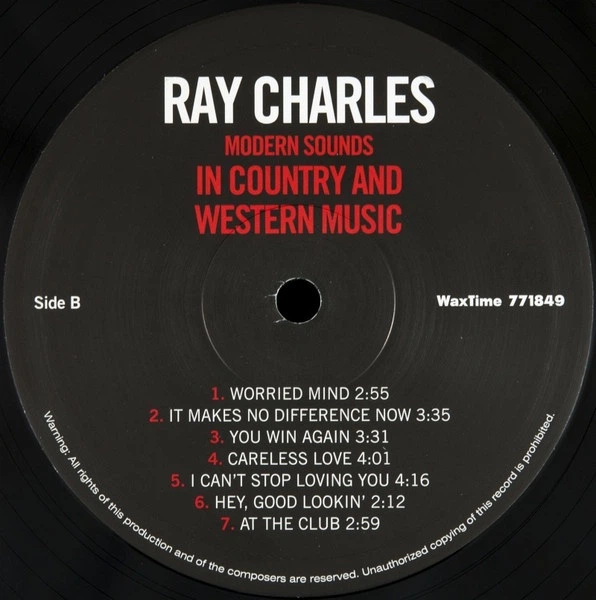 Ray Charles - Modern Sounds In Country And Western Music (180 грамм, Альбом, Переиздание) - изображение 4