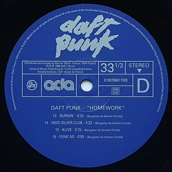 Daft Punk - Homework (2 пластинки, Альбом, Переиздание) - изображение 8