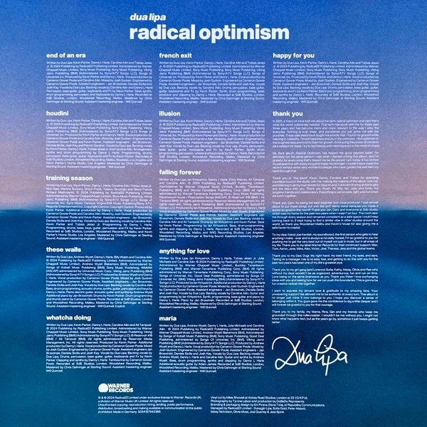 Dua Lipa - Radical Optimism (Светло-голубой, Синий, Альбом) - Фото 10 Dua Lipa - Radical Optimism (Светло-голубой, Синий, Альбом) - изображение 10