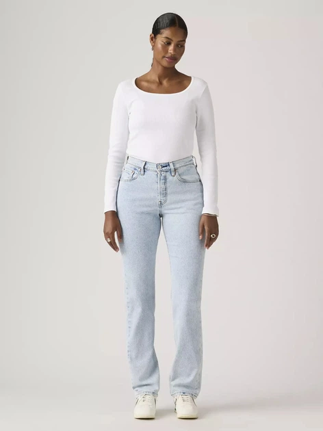 Jeansy regular fit damskie Levi`s 501 Curve Lightweight 0066J-0000 W28L32 Błękitne (5401187797045) - obraz 3
