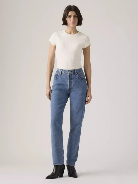 Jeansy regular fit damskie Levi's 501 Jeans For Women Shout Out Stone 12501-0438 25-32 Niebieskie (5401105688844) - Zdjęcie 3 Jeansy regular fit damskie Levi's 501 Jeans For Women Shout Out Stone 12501-0438 25-32 Niebieskie (5401105688844) - obraz 3
