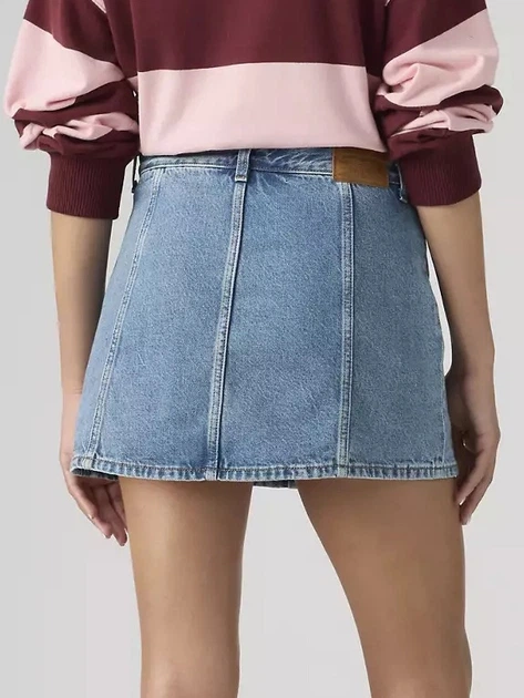 Спідниця джинсова міні літня жіноча Levi`s Button Front Skort 005NA-0000 27 Блакитна (5401187727790) - зображення 2