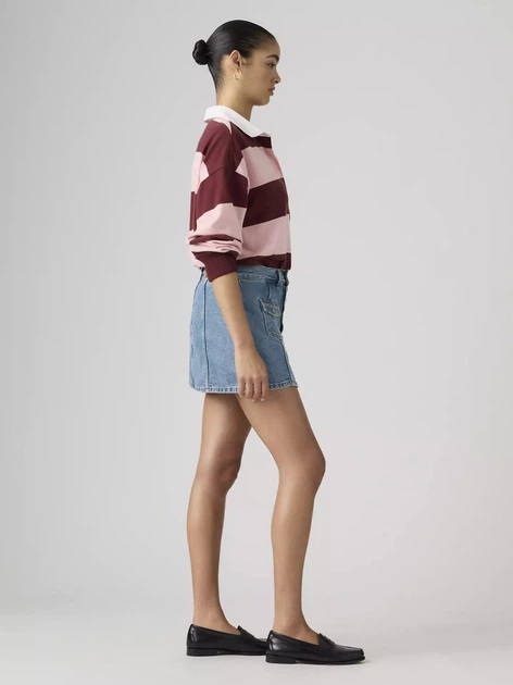 Spódnica damska jeansowa mini Levi`s Button Front Skort 005NA-0000 28 Błękitna (5401187796819) - obraz 5