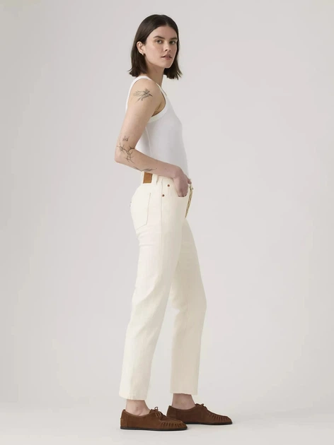 Jeansy regular fit damskie Levi`s 501® Crop 36200-0374 W27L26 Białe (5401187264721) - obraz 5