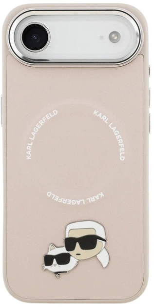Панель Karl Lagerfeld Karl & Choupette Pins MagSafe для Apple iPhone 17 Air Pink (3666339495466) - зображення 3