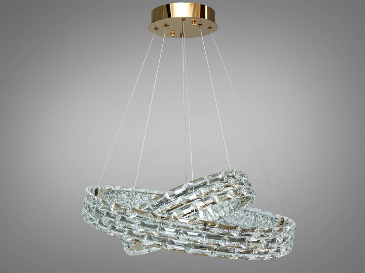 Светодиодная подвесная люстра Diasha 7896/600+400S-gold 54Вт - изображение 4