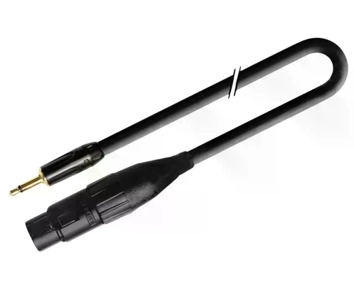 Jack 3.5 mono XLR3 аудиокабель 0.5 м витой медный провод матовое покрытие металлические коннекторы - изображение 3