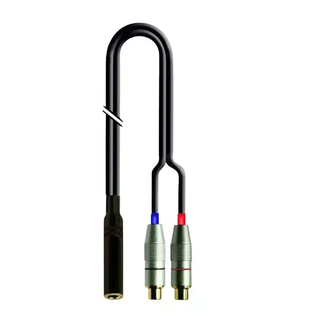 Переходный аудиокабель Jack 6.30 5 м диаметр 4.8×9.0 мм stereo гнездо на 2 RCA гнезда - изображение 3