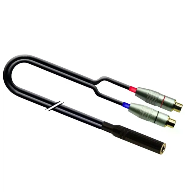 Переходный аудиокабель Jack 6.30 5 м диаметр 4.8×9.0 мм stereo гнездо на 2 RCA гнезда - изображение 5