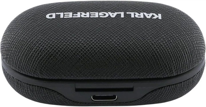 Słuchawki Karl Lagerfeld Saffiano Logo ENC Black (3666339609962) - obraz 3