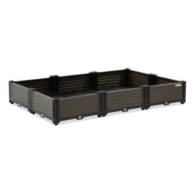 Модульный уличный ящик для растений Cultivo Grow Cube XL 123х82 см 847 л контейнер для цветов, овощей, фруктов с дренажем коричневый - изображение 3