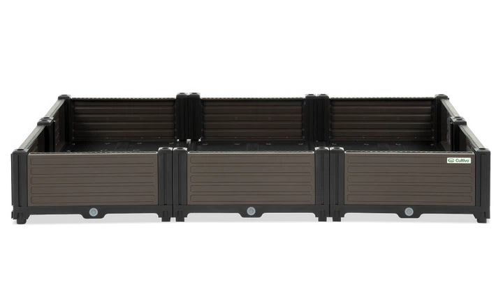 Модульный уличный ящик для растений Cultivo Grow Cube XL 123х82 см 847 л контейнер для цветов, овощей, фруктов с дренажем коричневый - изображение 12