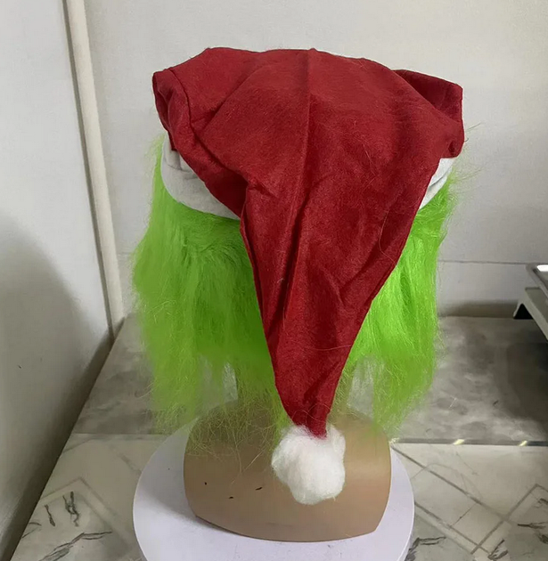 Маска + Рукавички Грінч Grinch, розмір універсальний для дітей та дорослих, для маскараду, карнавалу, вечірки - зображення 3