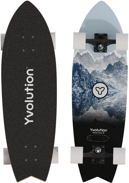 Скейтборд Yvolution Fishtail Cruiser 76см, синій (640619) - зображення 6
