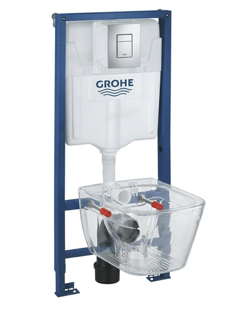 Інсталяція GROHE Rapid SL 38772001 з панеллю змиву Skate Cosmopolitan 38732000 + унітаз DEVIT Linea 3040120 із сидінням Soft Close дюропласт - зображення 3