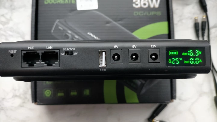 ИБП для роутера DOCREATE DC1036L 14000mAh 36W Output 5V/9V/12V/24V - изображение 4
