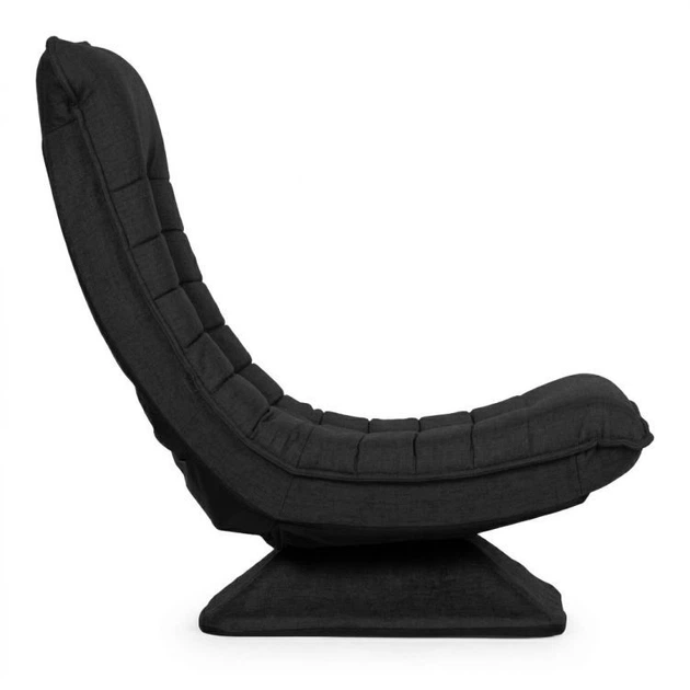 Крісло поворотне для вітальні ModernHome Регульований лежак для вітальні Чорне (5905817011711) - зображення 5