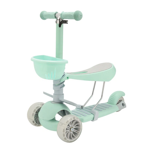 Самокат трехколесный 6 в 1 Scooter Pastel 2021 с бортиком - изображение 2