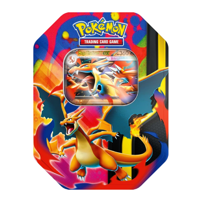 Картки Колекційна Гра Pokemon Mega Charizard Tin - Фото 1 Картки Колекційна Гра Pokemon Mega Charizard Tin - зображення 1