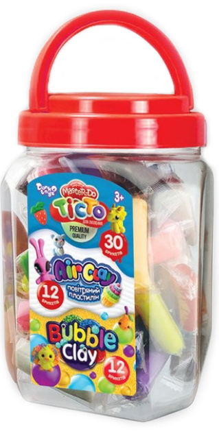 Набір для творчості 3 в 1: тісто та пластилін Danko Toys, легкий матеріал для ліплення, для дітей віком від 3 років. - Фото 1 Набір для творчості 3 в 1: тісто та пластилін Danko Toys, легкий матеріал для ліплення, для дітей віком від 3 років. - зображення 1
