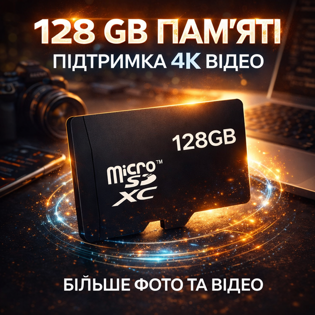 Карта памяти microSD 128GB Class 10 для смартфона, планшета, видеорегистратора и камеры, карта microSD для фотоаппарата, экшн-камеры и камеры наблюдения, флеш карта для хранения фото, видео, музыки, документов и файлов - изображение 2