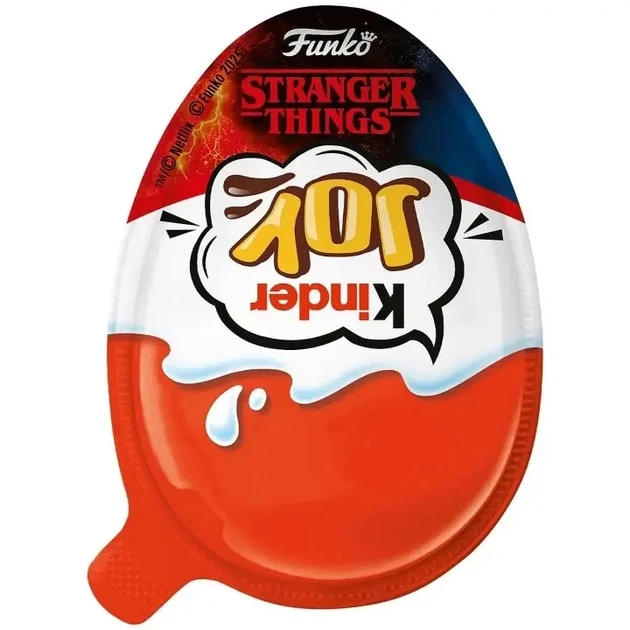 Набір Kinder Joy Stranger Things 24×20 г, шоколадні яйця-сюрприз із десертом молочний шоколад і какао та колекційними іграшками Funko Pop за мотивами серіалу Дуже дивні справи, 24 штуки по 20 г, десерт-іграшка Kinder Joy для дітей і колекціонерів - Фото 2 Набір Kinder Joy Stranger Things 24×20 г, шоколадні яйця-сюрприз із десертом молочний шоколад і какао та колекційними іграшками Funko Pop за мотивами серіалу Дуже дивні справи, 24 штуки по 20 г, десерт-іграшка Kinder Joy для дітей і колекціонерів - зображення 2