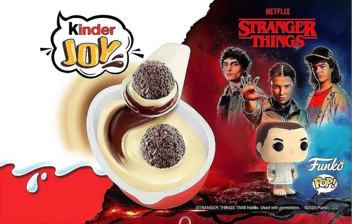 Набір Kinder Joy Stranger Things 24×20 г, шоколадні яйця-сюрприз із десертом молочний шоколад і какао та колекційними іграшками Funko Pop за мотивами серіалу Дуже дивні справи, 24 штуки по 20 г, десерт-іграшка Kinder Joy для дітей і колекціонерів - Фото 6 Набір Kinder Joy Stranger Things 24×20 г, шоколадні яйця-сюрприз із десертом молочний шоколад і какао та колекційними іграшками Funko Pop за мотивами серіалу Дуже дивні справи, 24 штуки по 20 г, десерт-іграшка Kinder Joy для дітей і колекціонерів - зображення 6
