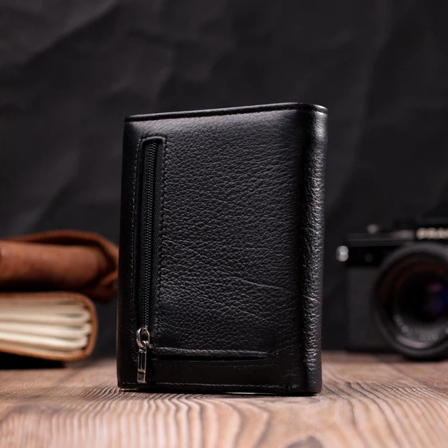 Женский кошелек с монетницей из натуральной кожи ST Leather 19481 Черный - Фото 8 Женский кошелек с монетницей из натуральной кожи ST Leather 19481 Черный - изображение 8