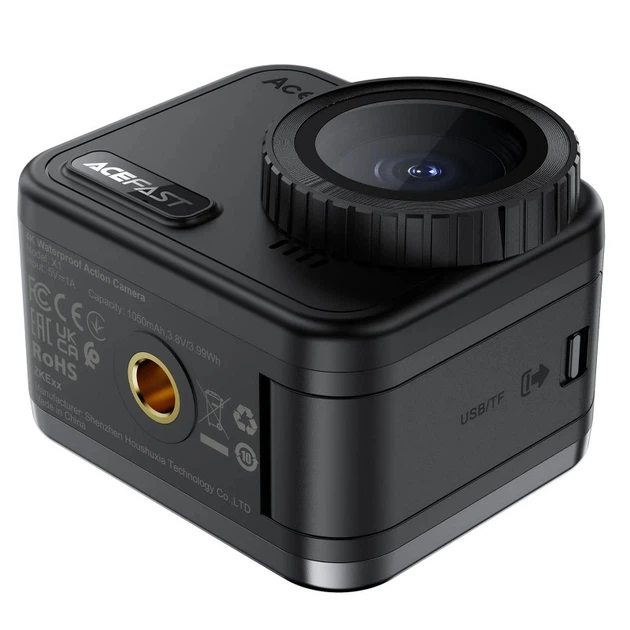 Екшн-камера Acefast X1 4K sports waterproof IPX8 Black - Фото 5 Екшн-камера Acefast X1 4K sports waterproof IPX8 Black - зображення 5