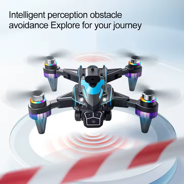 Квадрокоптер дрон K12 MAX з камерою FPV WiFi складний до 100 м до 15 хв пульт керування дрон для початківців утримання висоти Headless 360° фліпи LED - зображення 7