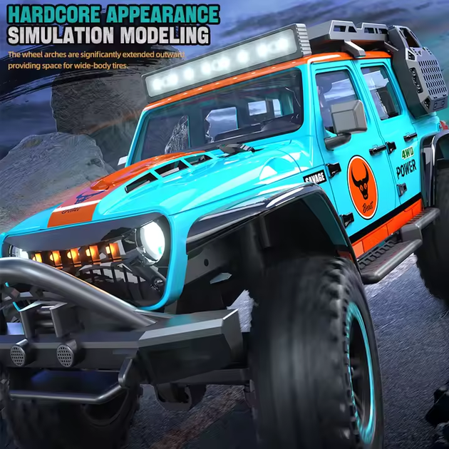 Радіокерована машинка ZLL SG206 PRO 1:20 4WD на пульті керування до 40 км/год, RC позашляховик, щітковий двигун, LED, металевий привід - зображення 7