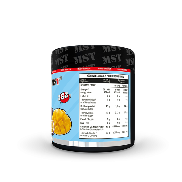 Аминокислота MST citrulline pump 262 грамма со вкусом манго-маракуя, mst аминокислота цитруллин - изображение 2