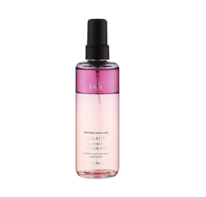 Двухфазный мист для волос с ароматом инжира Lador Keratin Layered Oil Mist Fig Tea, 130 мл - Фото 1 Двухфазный мист для волос с ароматом инжира Lador Keratin Layered Oil Mist Fig Tea, 130 мл - изображение 1