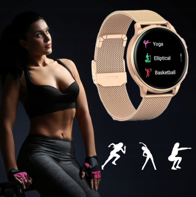 Смарт часы женские Uwatch Smart G35 с черным ремешком для спорта и фитнеса - Фото 8 Смарт часы женские Uwatch Smart G35 с черным ремешком для спорта и фитнеса - изображение 8