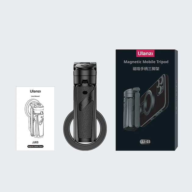 Селфі-монопод Ulanzi JJ03 3-in-1 Magnetic Phone Tripod with Remote Control Black - изображение 2