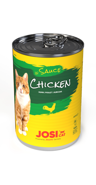 Вологий корм JosiCat Chicken in Sauce Смачні, апетитні шматочки в соусі з куркою 415 г (4032254787174) - изображение 2