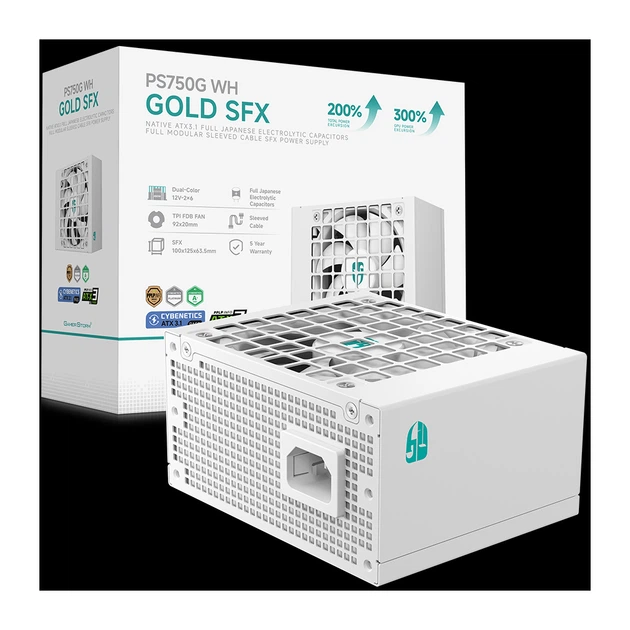 Блок живлення Deepcool 750W GamerStorm PS750G White (R-PS750G-FE0W-JGEU) - Фото 6 Блок живлення Deepcool 750W GamerStorm PS750G White (R-PS750G-FE0W-JGEU) - зображення 6
