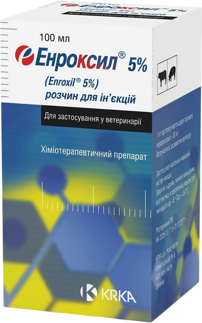 Энроксил 5% раствор для инъекций собак 100 мл (3838989513368) - Фото 1 Энроксил 5% раствор для инъекций собак 100 мл (3838989513368) - изображение 1