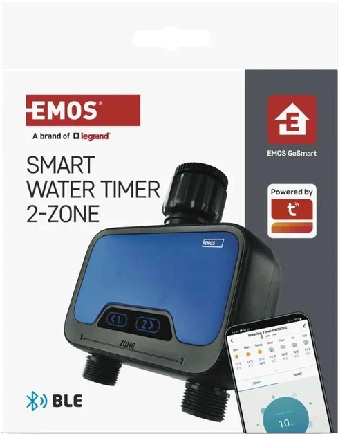 Розумний таймер поливу Emos GoSmart PW56202 Bluetooth 2 виходи (PW56202) - Фото 12 Розумний таймер поливу Emos GoSmart PW56202 Bluetooth 2 виходи (PW56202) - зображення 12