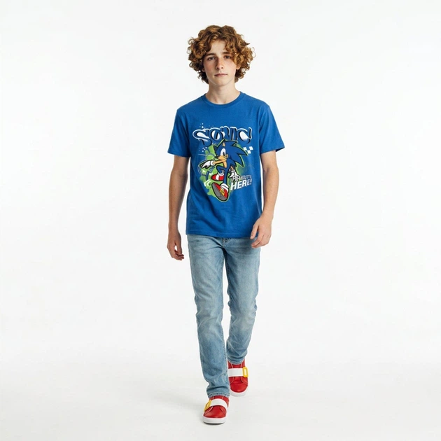Футболка Sonic для парня 164 см (14Y) C&A синий - изображение 2