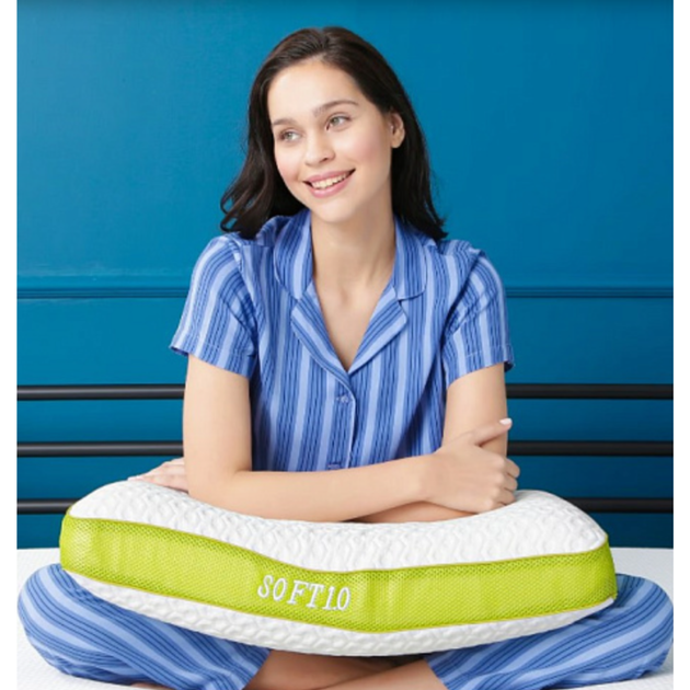 Ортопедична подушка Galaxy Motion ERGO FOAM, 1.0 м'яка, 40x65 см, висота 15 см, Світло-зелений - зображення 2
