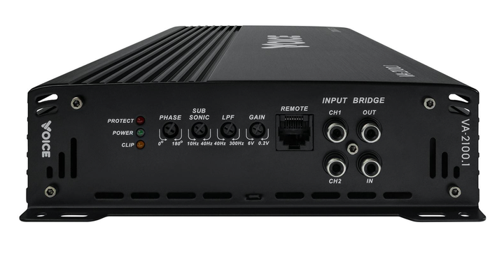 Усилитель 1 канал на саб моноблок 2160 Вт Voice (2160 Вт RMS 1 Ом, Class D, с Bass Remote) - изображение 4