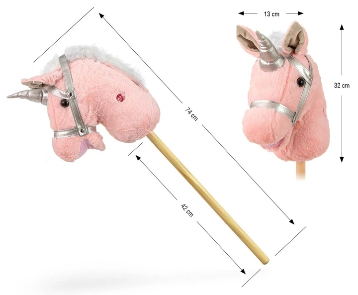Koń na kiju Milly Mally Hobby Jasnoróżowy (5901761127300) - obraz 7