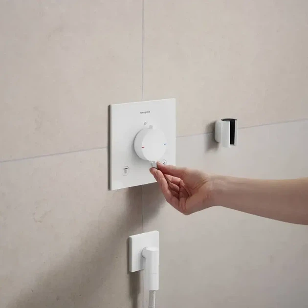 Смеситель для душа Hansgrohe Ecostat Comfort E термостатический, белый матовый (33711700) - изображение 4