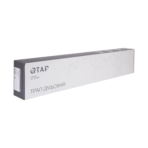 Трап душовий лінійний Qtap Dry Tile304-600 600 мм, сухий затвор, під плитку, (нержавіюча сталь / пластик) - зображення 10