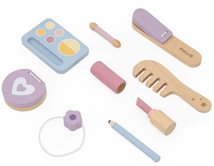 Дерев'яний туалетний столик Viga PolarB з іграшковими аксесуарами (6971608442711) - зображення 4