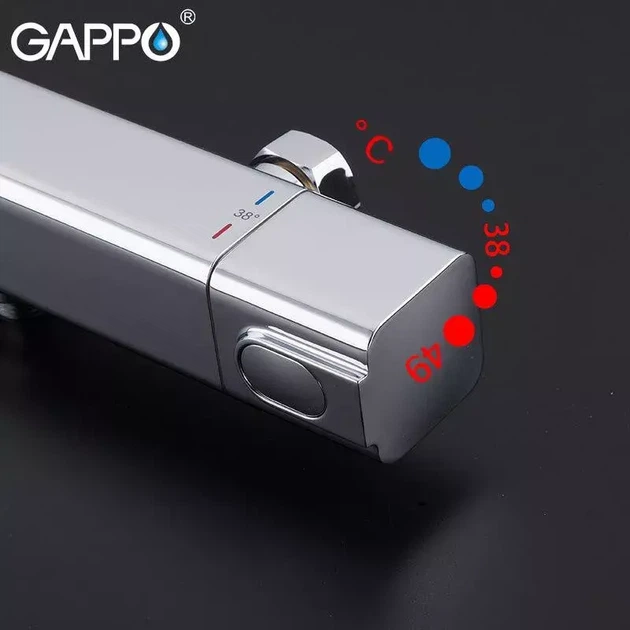 Смеситель для душа Gappo G2091 термостатический, хром - изображение 3